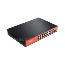 WI-PS518G - 19 портов гигабитов 10/100/1000 PoE switch 16x PoE + 2UpLink FE + 1UpLink оптичен порт Wi-Tek