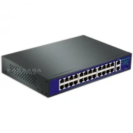 HI-F2420GBL-A - 26 портов AI PoE суич 24PoE + 2 Uplink порта 10/100/1000 Mpbs 250W  IEEE802.3af/at
