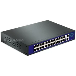 HI-F2420GBL-A - 26 портов AI PoE суич 24PoE + 2 Uplink порта 10/100/1000 Mpbs 250W  IEEE802.3af/at