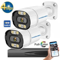 2IP4MA — Цифров IP комплект с 2бр. външни камери 4MPX Dual Light с микрофон и цветно нощно виждане и 4K Ultra HD NVR