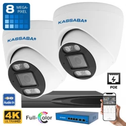 2IP8RDM-PoE - 8MPX комплект за наблюдение с 2бр. куполни 4К външни камери, 10 канален 4К NVR и 4+2 PоE суич