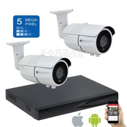 2LBM60 — 5MPX IP комплект за видеонаблюдение с 2 Външни IP камери и 10 канален NVR 4K Ultra HD