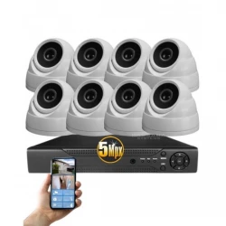 8DNR5K - Ultra HD професионален комплект за видеонаблюдение с 8 бр. камери и 5 в 1 DVR