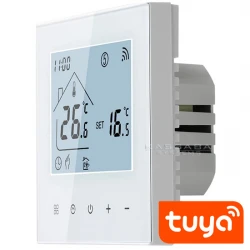 TS-EFH25-W - WiFi термостат от 5 до 60° с два сензора LCD дисплей и изход 220V 16A с управление от телефон Tuya Smart