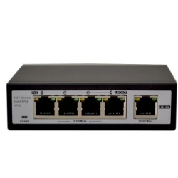FS-S1004EP-E - 4 портов PoE мрежови  комутатор с 1 up-link
