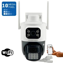 10MP Двойна WiFi PTZ камера с микрофон, цветно нощно, детекция на хора и проследяване - HI-WF50DC-S