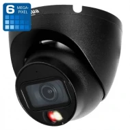 IPC-HDW1639T-A-IL-0280B-S6-BLACK – IP куполна камера 6MP 2.8 mm обектив,  IR-30 метра с микрофон, Black Dahua