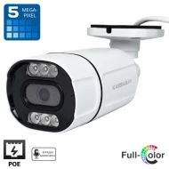 IP PoE система за видеонаблюдение с 6 броя 5MPX външни камери с микрофон, Dual Light подсветка, AI фунцкии, 10-канален 8MPX 4K NVR и суич – 6DL3750-POE