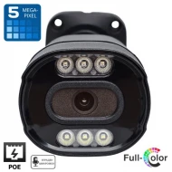 TRX-B3750ADL-PoE - 5MPX PoE IP Камера AI микрофон Duаl Light цветно нощно изображение до 40 метра H.265 с черен корпус