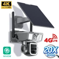 KS-4GDL7B - PTZ 4G соларна камера с 8MPX резолюция и 20x хибриден zoom, двупосочно аудио, сирена и слот за SD карта памет