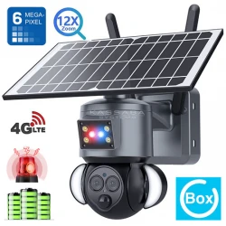 UB-58DLA6M-12X-4G — 6MPX 4G соларна камера с 12x zoom, светлинна и звукова аларма, микрофон и слот за карта памет до 128GB