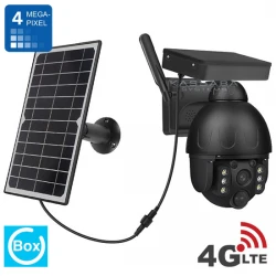 UB-58SLB-4M-4G - 4MPX соларна 4G камера с микрофон, карта памет до 128GB и звукова аларма 15600mAh батерия - Черен цвят