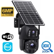 UB-98BW6M-10Z — 6MPX WI-FI Dвойна соларна камера с 10x zoom, микрофон, говорител, аларма и слот за карта памет до 128GB