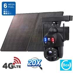 UB-99-4G20A20W-20Z - 6MPX UltraHD двойна соларна управляема камера със 4G SIM карта, двоен 20W соларен панел и вградена батерия 20000mAh