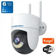 6MPX двубандова  2.4Ghz и 5Ghz Външна WiFi камера Tuya Smart с микрофон, цветно нощно виждане, детекция на движение и звук - Tuya-6MPT