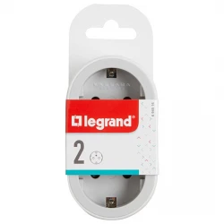 Разклонител-щепсел Legrand 2X2P+E - бял