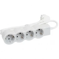 Разклонител Legrand Standart4X2P+E с 3 м. кабел - бял