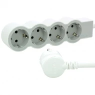 Разклонител Legrand Standart4X2P+E с 3 м. кабел - бял
