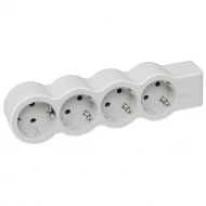 Разклонител Legrand Standart4X2P+E без кабел - бял
