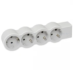 Разклонител Legrand Standart4X2P+E без кабел - бял