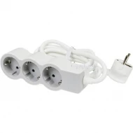 Разклонител Legrand Standart 3X2P+E с 3 м. кабел - бял
