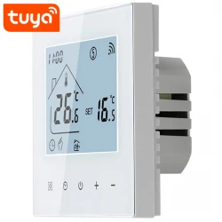 TS-WH25-W – WiFi сензорен термостат за водно подово отопление с LCD дисплей и изход 220V 3A с управление през TUYA Smart