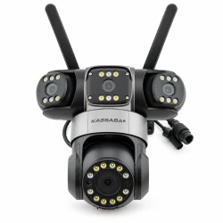 Четворна WIFI камера с резолюция 20MPX, микрофон, цветно нощно до 50 метра и AI детекция на хора и движение - HI-59GR4CAM-WF